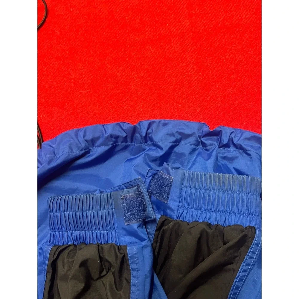 Bass Pro Shops Mens Blue Black Hooded Jacket Windbreaker Size M